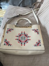 Bessie Handbag Large Cream Floral See Description