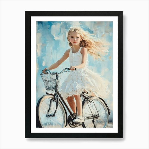 Little girl riding bike - girl,