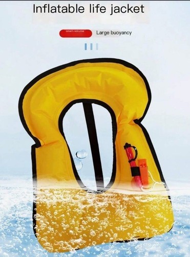 Inflatable life jacket yellow - inflatable,