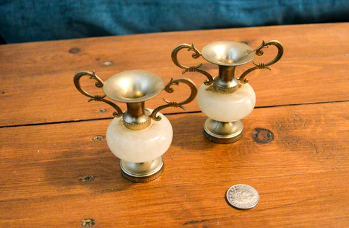 Pair vintage gold plated - a,
