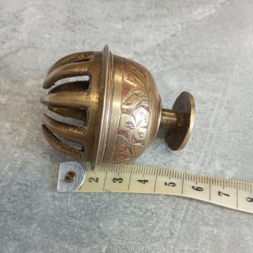 Vintage engraved brass claw - engraved,