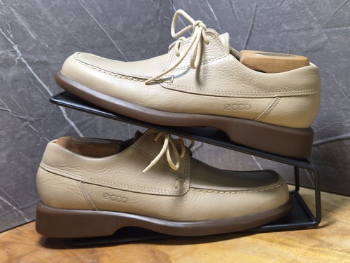 Ecco mens beige leather shoes - beige,