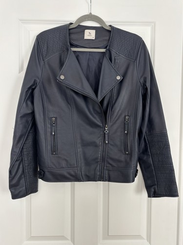 Pleather navy jacket - -,