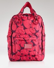 Rare Marc by Marc Jacobs Pretty Jerrie Rose Heart Quilted Backpack Red Handler