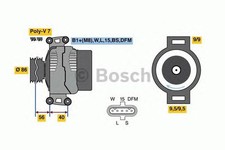Bosch Remanufactured Alternator HGV 0986049320