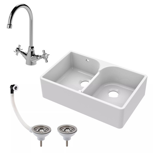Traditional fireclay kitchen - fireclay,