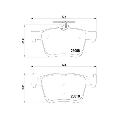Brembo p85125 brake pad set - p85125,