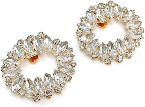Trixes rhinestone oval silver - oval,