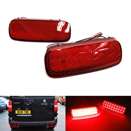 Red bumper reflector - bumper, brake