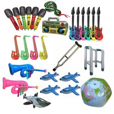 Inflatable Party Toys – Guitars, Microphones, Saxophones, Trumpets, Boombox