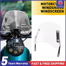 5"-7" Round Headlight Motorcycle Clear Windshield Windscreen Universal For Honda