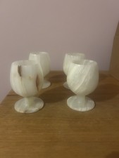 GLASS GOBLETS SET OF 4 x