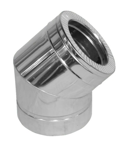 Chimney twin wall elbow - wall, 45