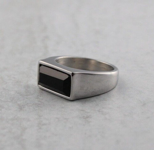 Black onyx gemstone ring 925 - onyx,