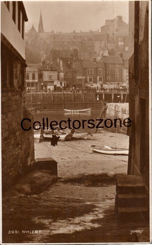 Whitby harbour view real photo - harbour,