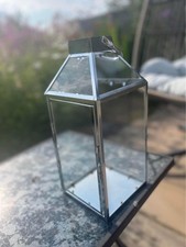 6x Large Glass and Metal Lanterns 16x37cm