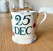 Emma Bridgewater Polka Dot Christmas Mug ‘25 Dec’ Half Pint Limited Edition 2007