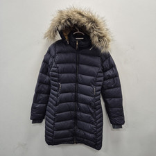 Rab Womens Size Uk 10 Parka Deep Cover Navy Down Winter Long Coat Puffer Jacket