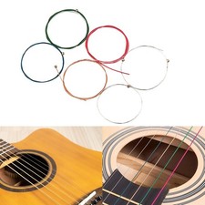 6x Guitar Strings Multicolor