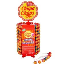 Chupa Chups 200 Lollipop Wheel Stand Display – Assorted Flavours Sweet Gift UK