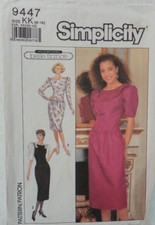 Simplicity 9447 Sewing Pattern Ladies Evening Cocktail Bridesmaid Dress 8-14