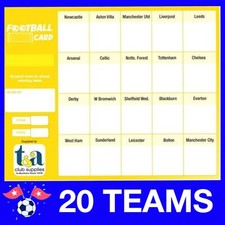 Football Cards Fundraising Football Scratch  Charity Cards 20 Team Bus Stops 25