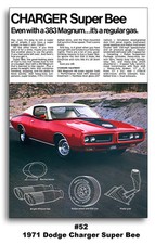 13x19 1971 DODGE CHARGER SUPER