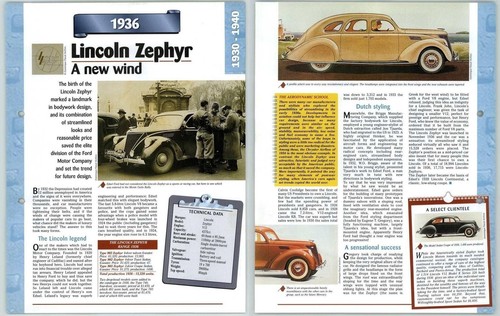 Lincoln zephyr 1930 - zephyr, a