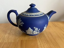 Antique Wedgwood Dark Blue (Cobalt) Jasper ware  Tea Pot