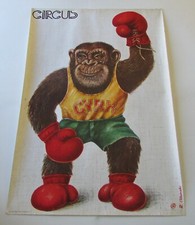 VTG CYRK Polish Circus Poster Boxing Monkey Rafal Olbinski 1980