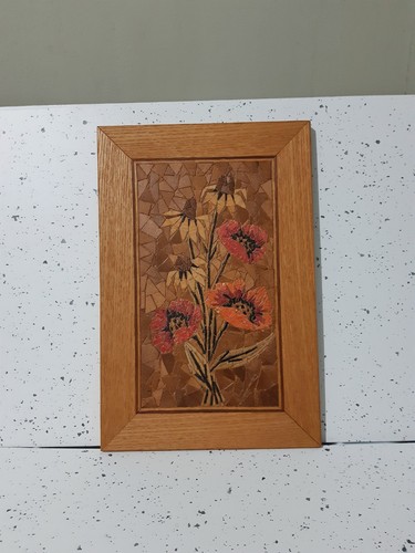 Vintage wooden marquetry - marquetry, wall
