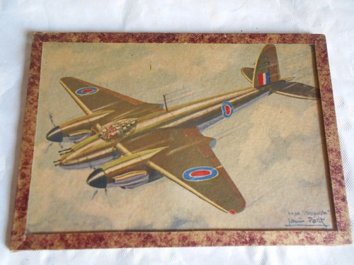 Vintage ww2 framed post card - framed,