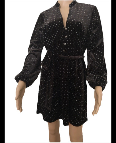Zara mini dress black velour - zara,