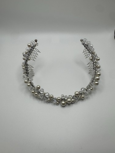 Pearl and crystal bridal hair - and,