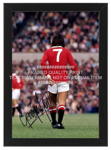George best signed photo print - george,