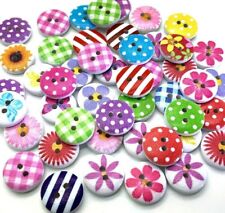 Wooden Buttons Sewing For Doll Card Making Craft Cards 50 x 15mm