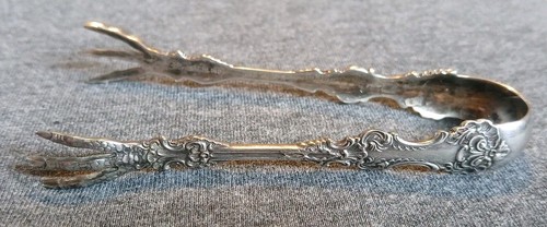 Antique sterling silver sugar - antique,