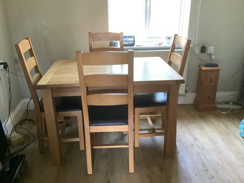 Solid oak dining table - solid,