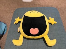 Mr Happy Plush Cushion Pillow Soft Toy Mr Men & Little Miss 2008 10"