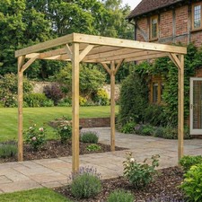 Solid Wooden Box Pergola Kit