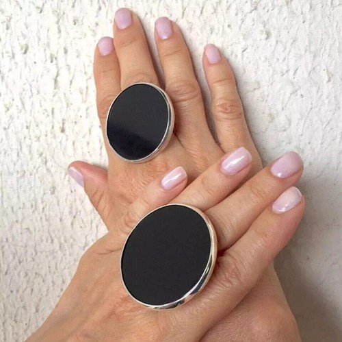 Black onyx ring handmade - onyx, 925