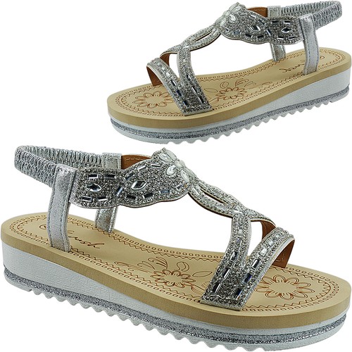 Womens ladies low wedge - low,