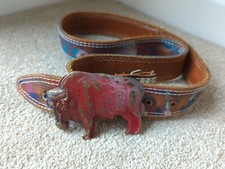 Bracher Emden Vintage Leather Buffalo Belt 41" long