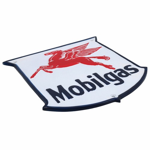 Mobilgas aluminium sign plaque - mobilgas,
