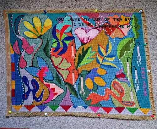 Hand stitched with - hand,
