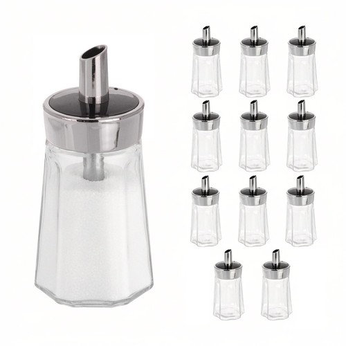 Glass sugar dispenser - sugar, spout