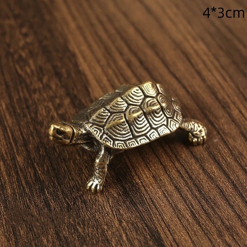 Vintage style brass turtle - style,