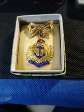 World War II Royal Navy Sweetheart Brooch Enamelled. Still Boxed.