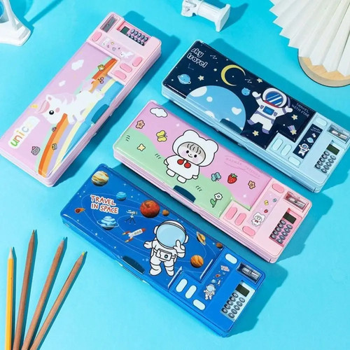 Double layer pencil case with - pencil,