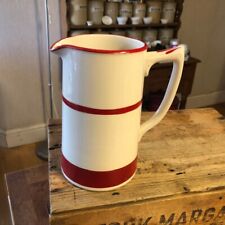 Vintage Tall Red Banded Kleen Kitchen Ware Kitchen Jug – Great Size! – 